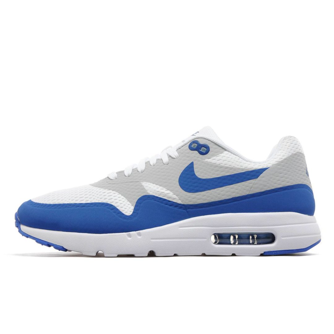 Nike Air Max 1 Ultra Essential WHITE PURE PLATINUM VIBRANT BLUE Sneaker