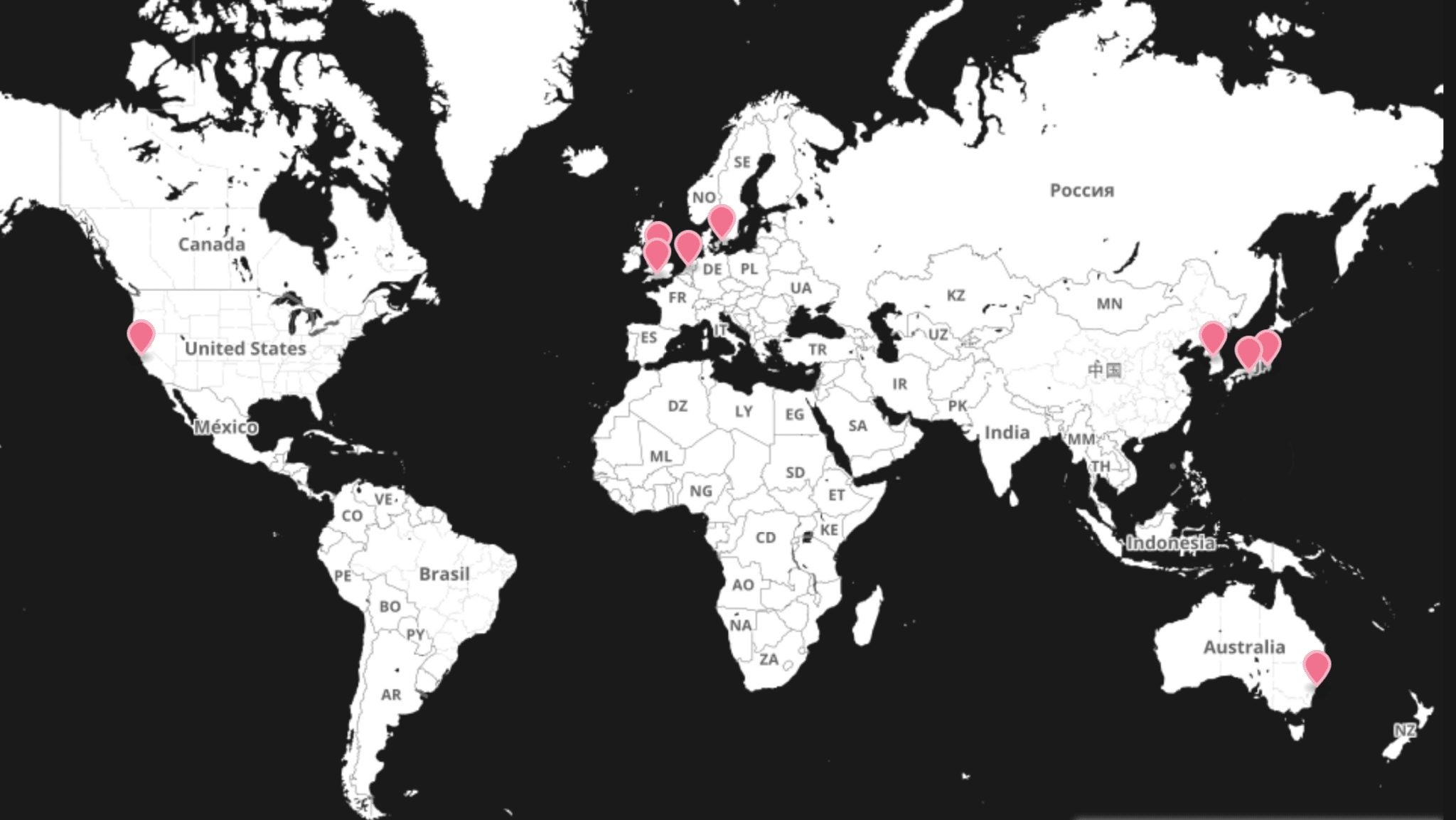 Rapha Cycle Club World Cities Map