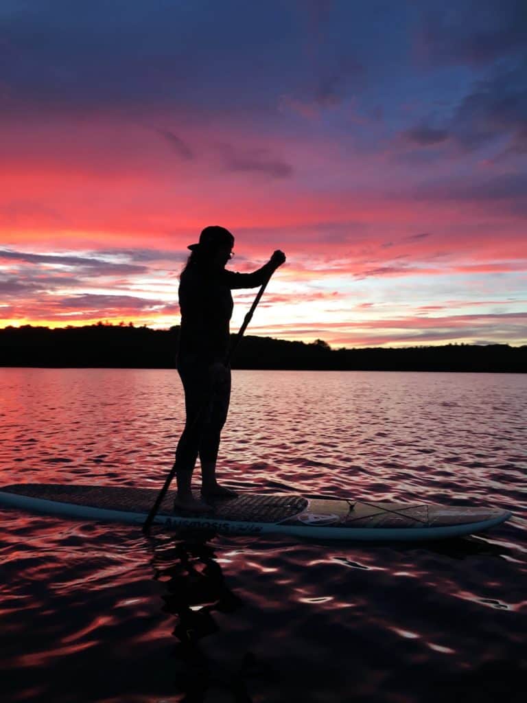 sup sonnenuntergang tour zeltplatz spot revier