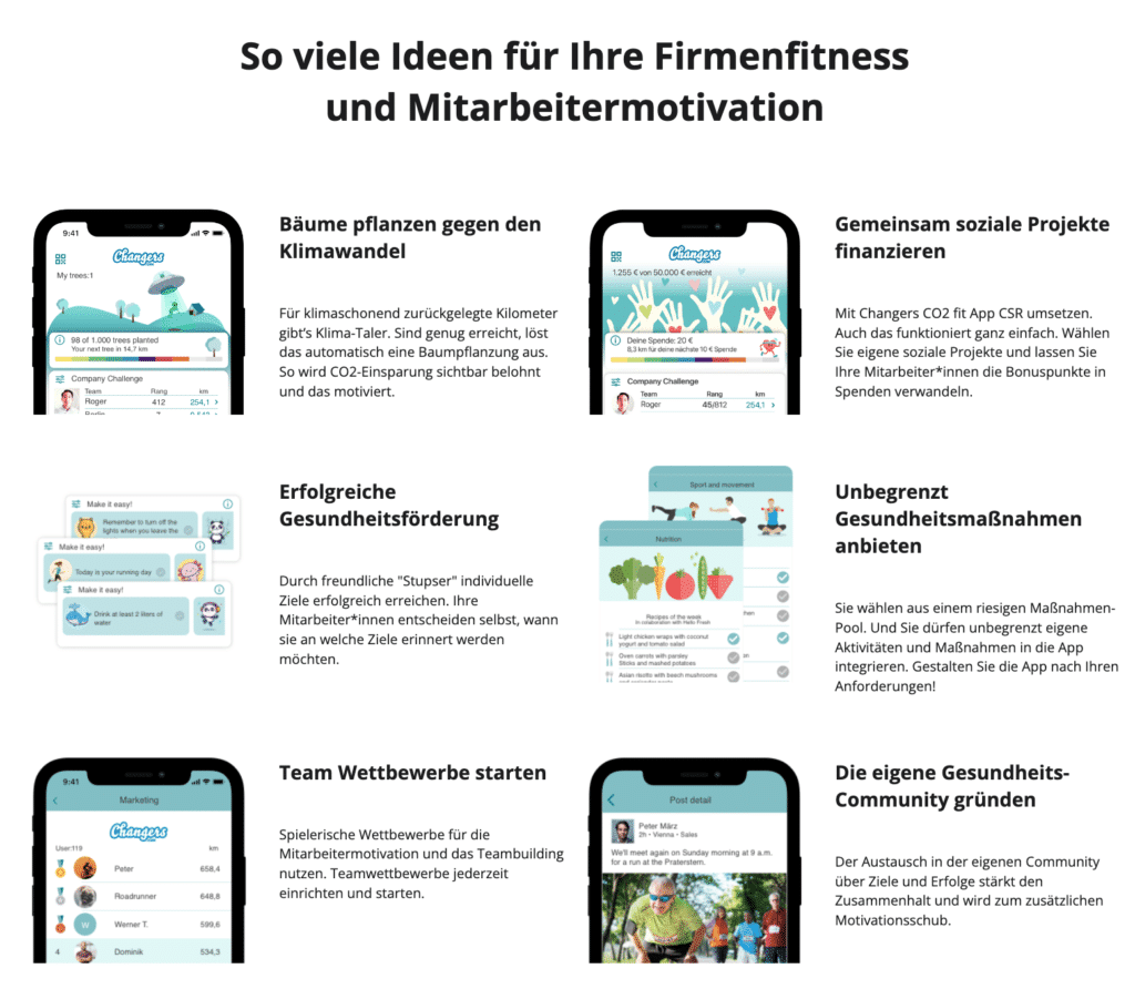changers com gesundheitsfoerderung klimaschutz unternehmen firmen app